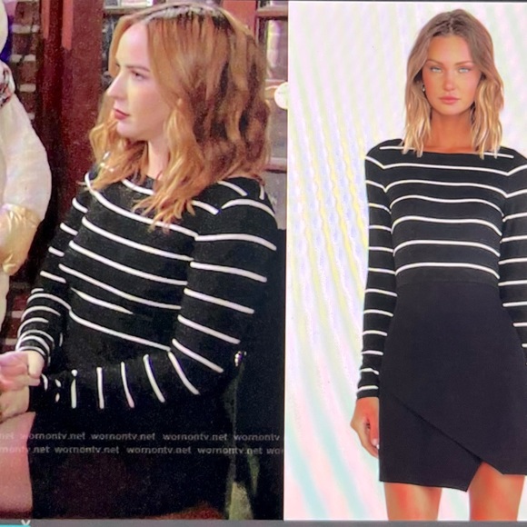 NWT BAILEY 44 Manic Depressive Striped Dress as seen on Young & The Restless M - Picture 1 of 10